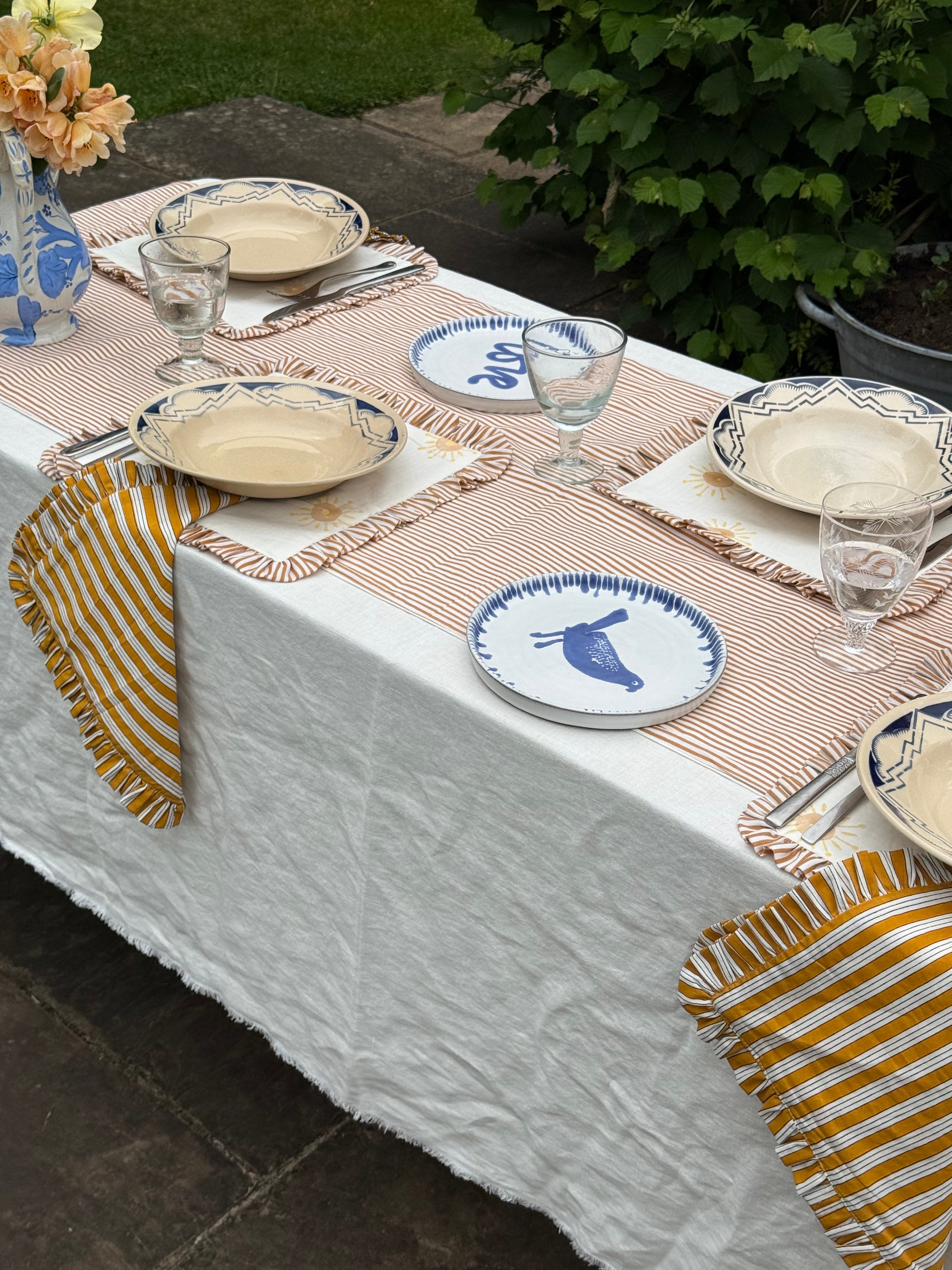 Table Runner - Handblocked 100% Cotton
